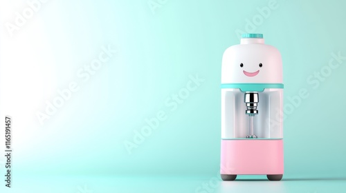 Wallpaper Mural A cute water dispenser with a smiling face design. Torontodigital.ca