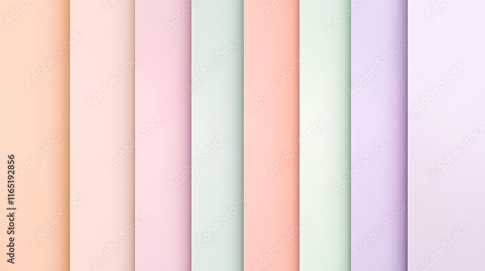 Fototapeta premium Colorful pastel paper backgrounds studio digital art clean environment eye-level view aesthetic concepts