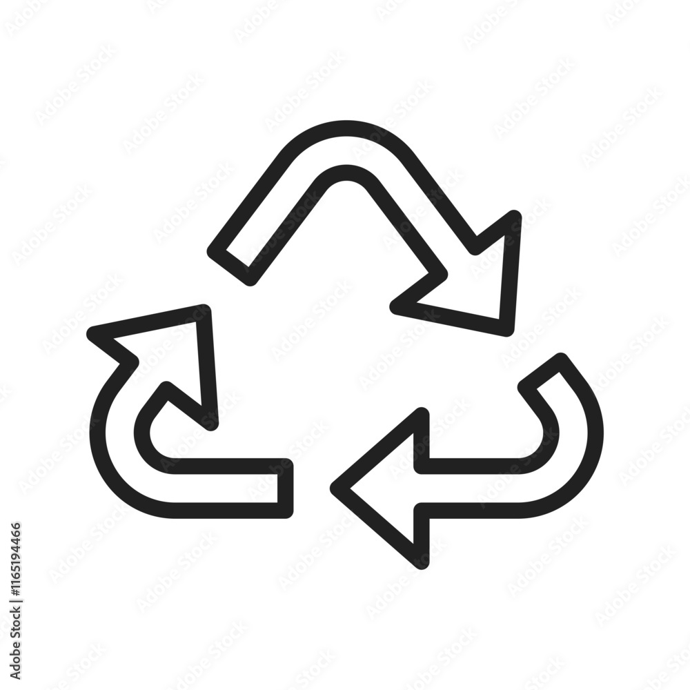 Recycle icon vector image. Suitable for mobile apps, web apps and print media. Recycle icon vector image. Suitable for mobile apps, web apps and print media.