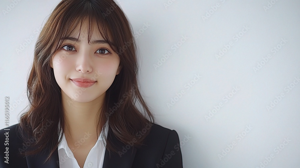 Beautiful Young Businesswoman in Professional Attire Smiling Beautiful Young Businesswoman in Professional Attire Smiling