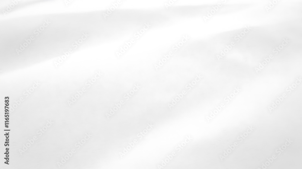 Fototapeta premium White Fabric Shows Soft Light and Subtle Drape