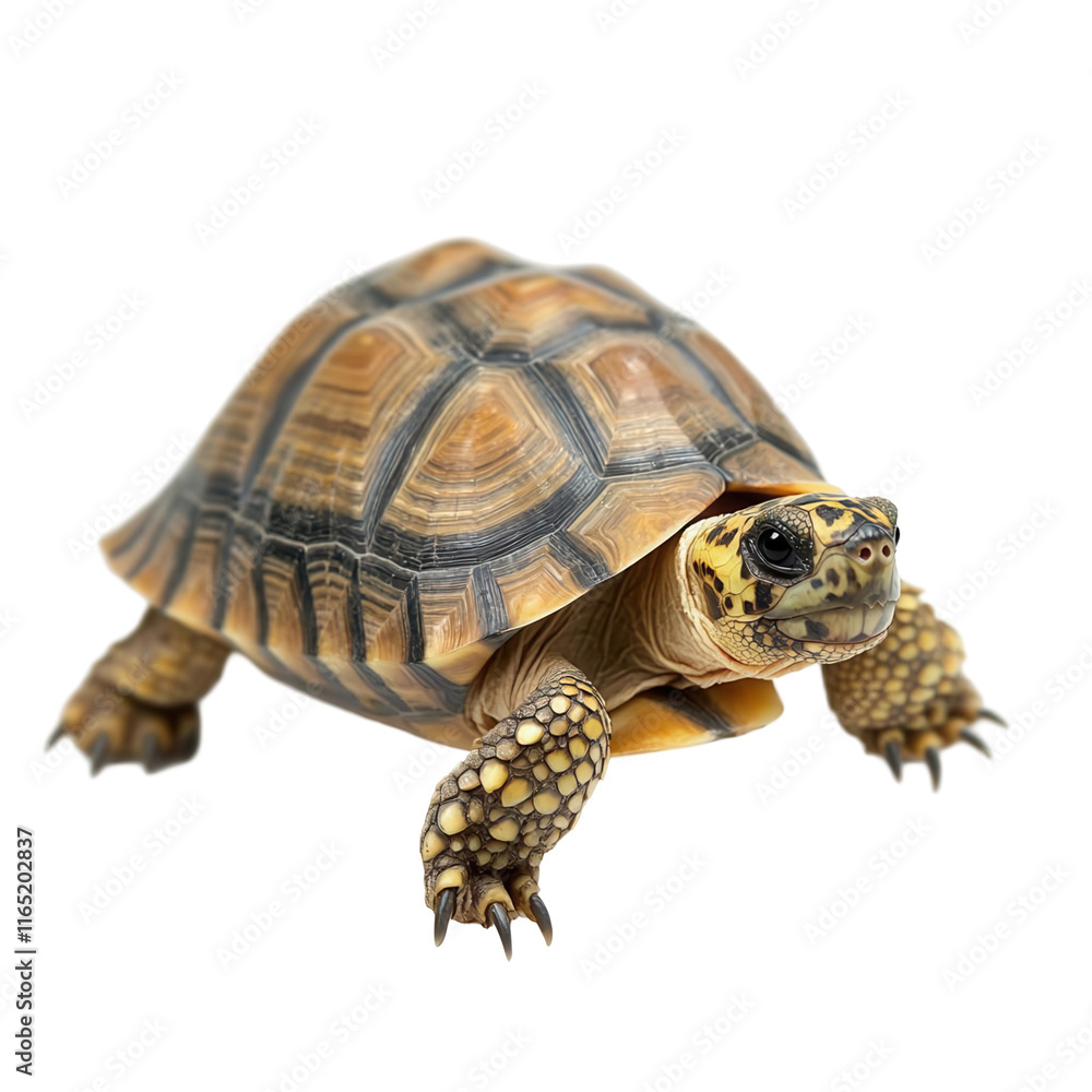 Obraz premium Tortoise transparent background animal studio setting close-up view wildlife concept