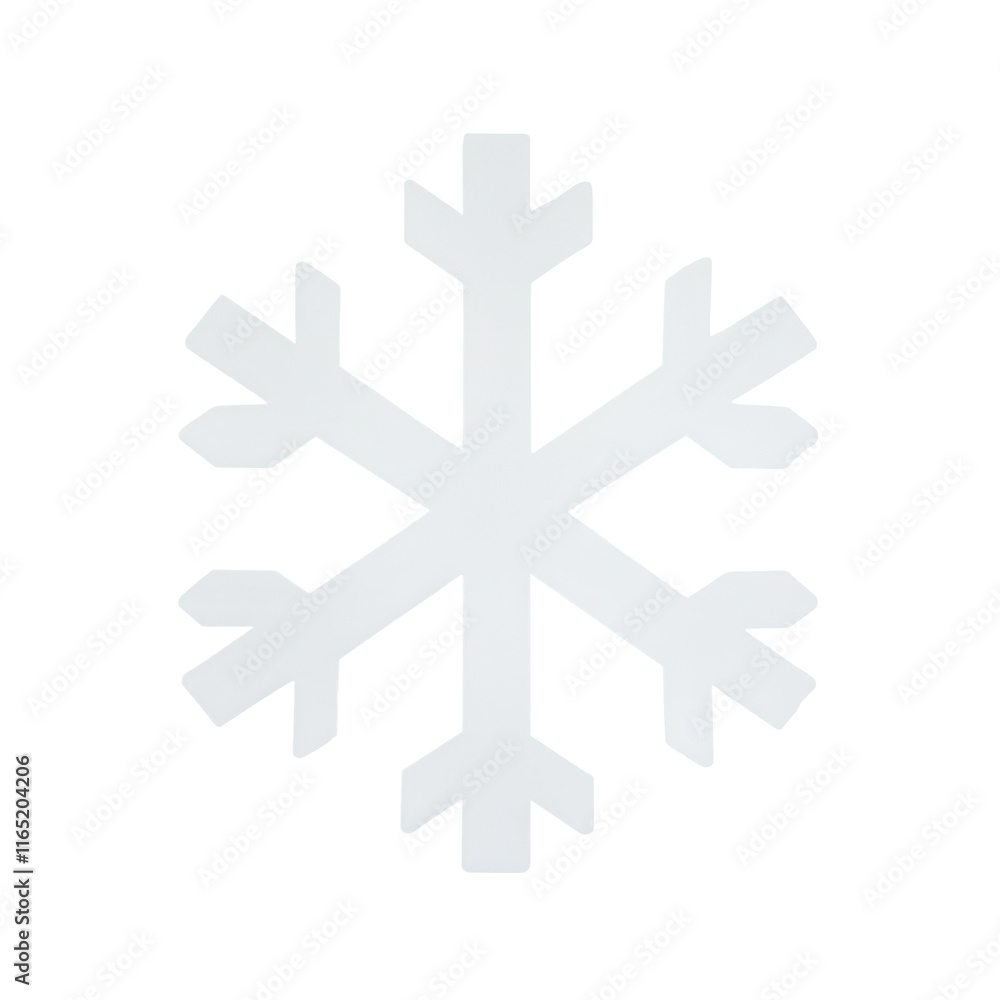 Obraz premium Snowflake icon winter theme transparent background digital design isolated view seasonal concept