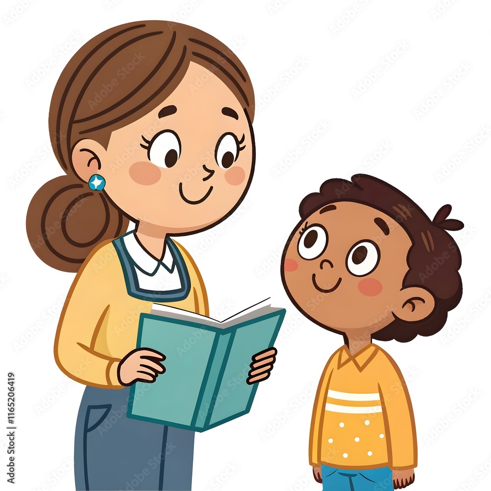 Vector Cartoon Couple Of Teacher And Student Together Vector Cartoon Couple Of Teacher And Student Together