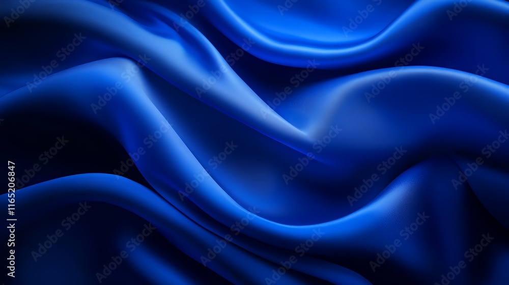 Abstract Blue Silk Draped Fabric Texture Background Abstract Blue Silk Draped Fabric Texture Background