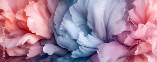 Pastel Flower Petals, A Dreamy Swirl of Delicate Hues, Softly Blending Colors, Creating a Serene and Tranquil Atmosphere.