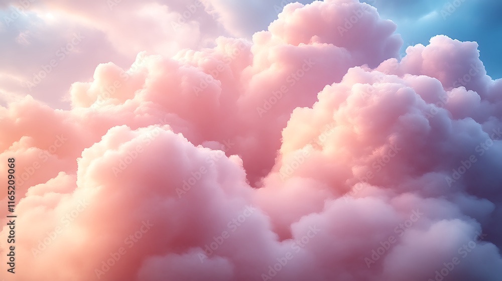 Pink and purple clouds fill the sky at sunset Pink and purple clouds fill the sky at sunset