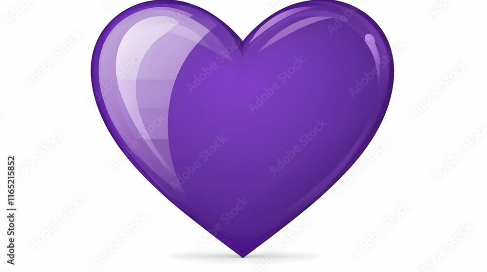 Violet heart isolated on transparent background Violet heart isolated on transparent background