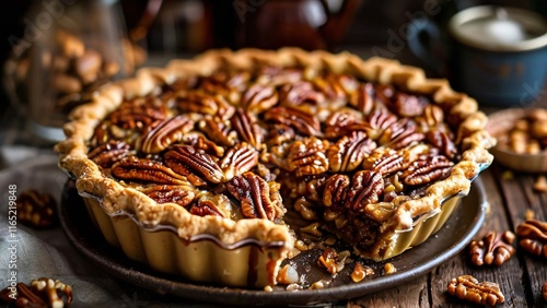 Delicious Braham Pie: Rustic and Mouthwatering Dessert in Warm and Homely Tones photo