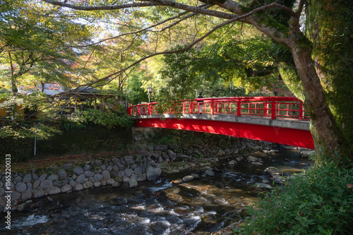 Autumn scenery at Katsura River in Shuzenji, an onzen town in Izu, Shizuoka, Japan