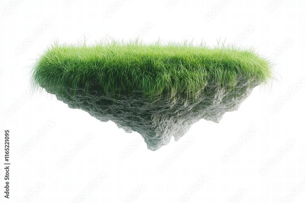 Floating Island of Grass and Rock Floating Island of Grass and Rock