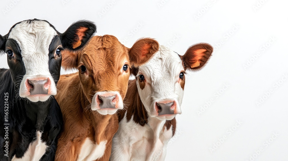 Cows grazing playfully in a farm environment close-up animal photography natural setting Cows grazing playfully in a farm environment close-up animal photography natural setting
