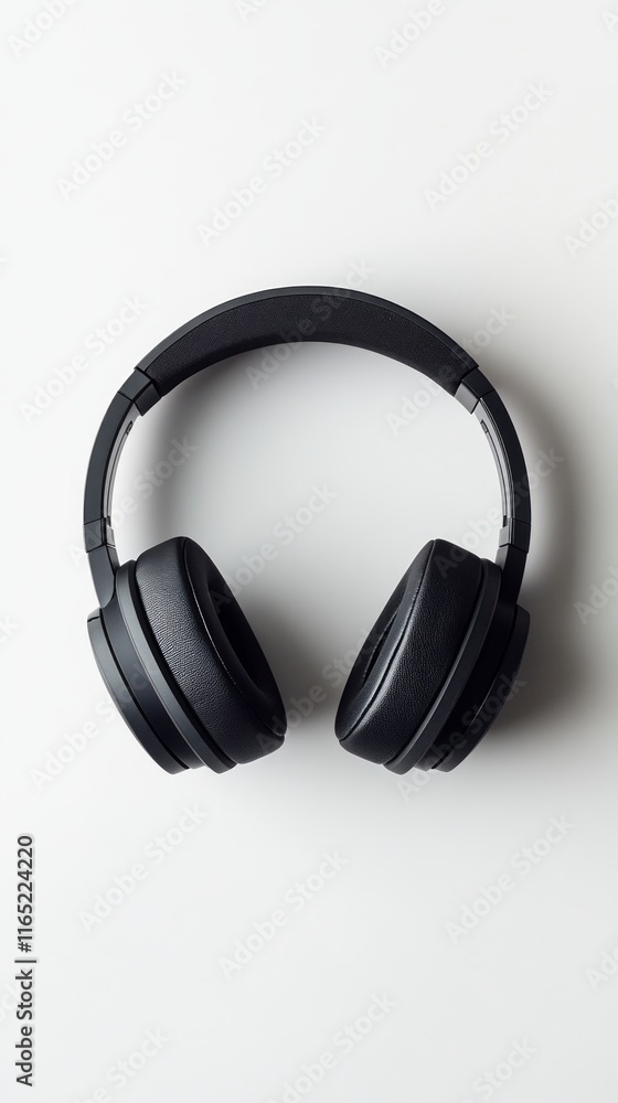 Sleek Black Headphones: A Modern Audio Device for Immersive Listening Experience Sleek Black Headphones: A Modern Audio Device for Immersive Listening Experience