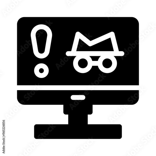 Icon Spyware Laptop With Style Glyph