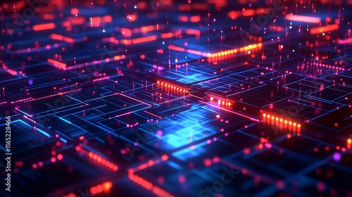 Wallpaper Mural Abstract Digital Network Data Flow Visualization Torontodigital.ca