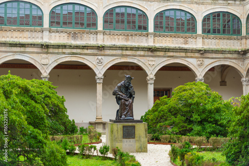 Statue of Alonso III de Fonseca in Galicia photo