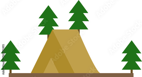 Camping Flat Illustration