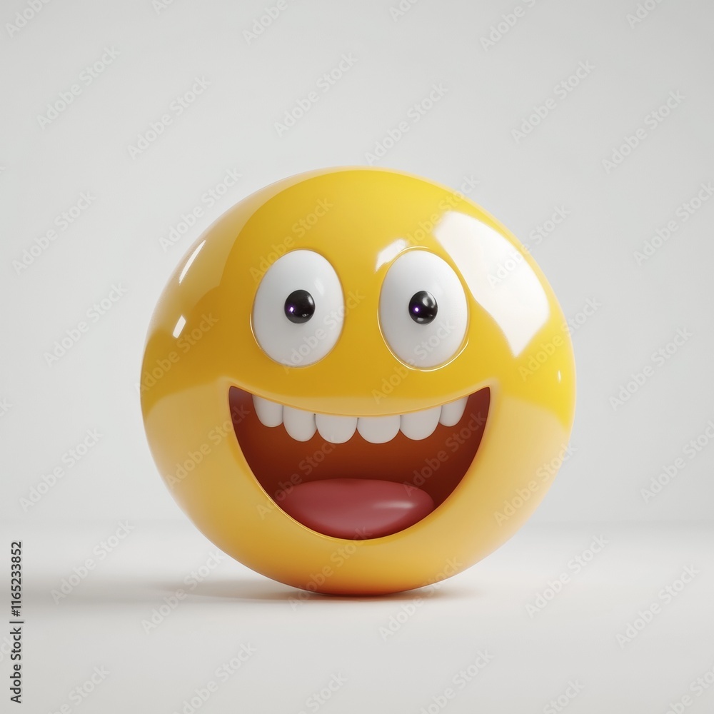 Joyful 3D Emoticon: A Vibrant Expression of Happiness Joyful 3D Emoticon: A Vibrant Expression of Happiness