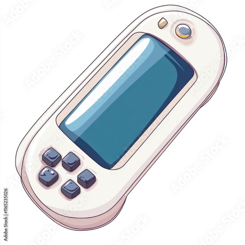 side view of a minimalist stick console game