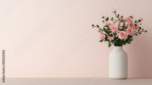 Handmade products showcase sustainable crafts. Fresh flowers in a white vase