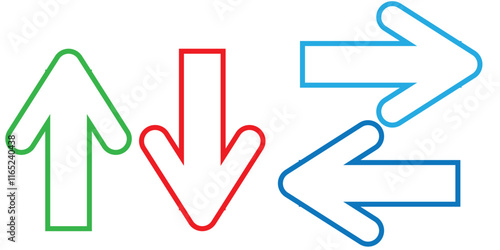 Up and down arrow icon in trendy style. Upward and downward sign symbol