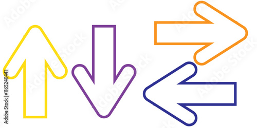 Up and down arrow icon in trendy style. Upward and downward sign symbol