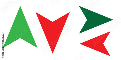 Up and down arrow icon in trendy style. Upward and downward sign symbol