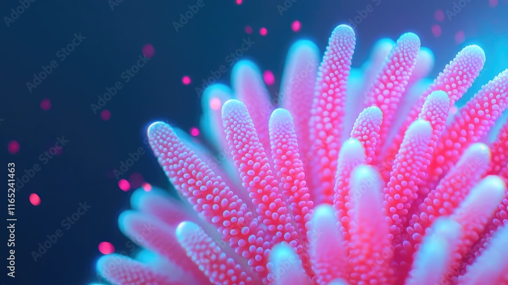 Fototapeta premium Fireworks abstract background concept. Vibrant underwater corals showcasing intricate textures and striking hues in oceanic beauty.