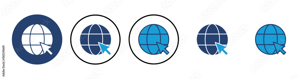 Web icon vector. go to web icon. web click icon Web icon vector. go to web icon. web click icon