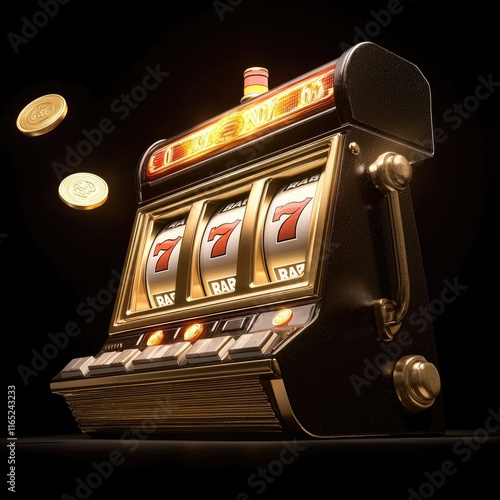 Exciting slot machine game casino digital image entertainment close-up gambling fun