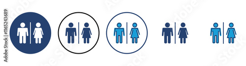 Toilet icon vector. restrooms icon vector. bathroom sign. wc, lavatory