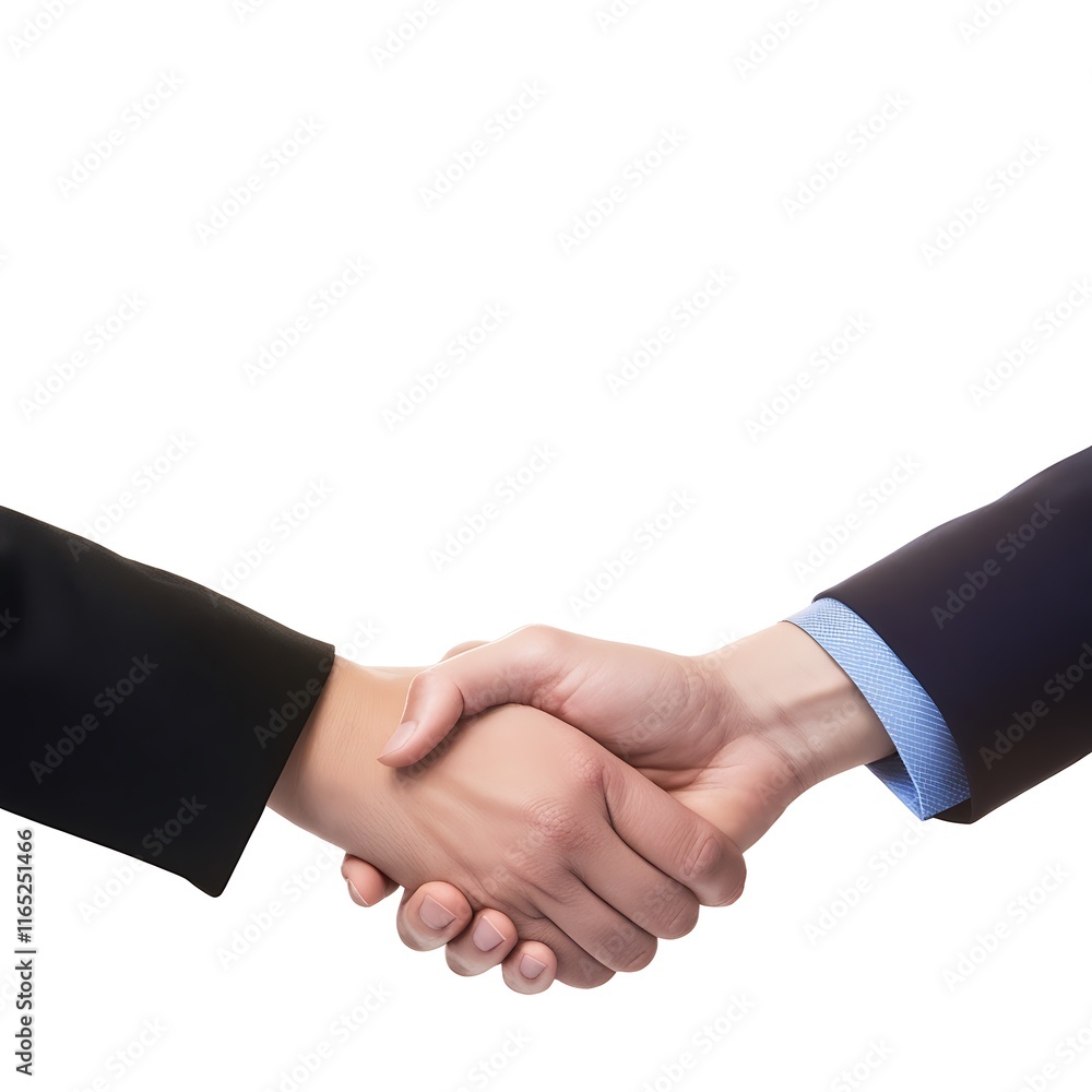 Happy mens are handshaking with business agent after successful agreement in the office Happy mens are handshaking with business agent after successful agreement in the office