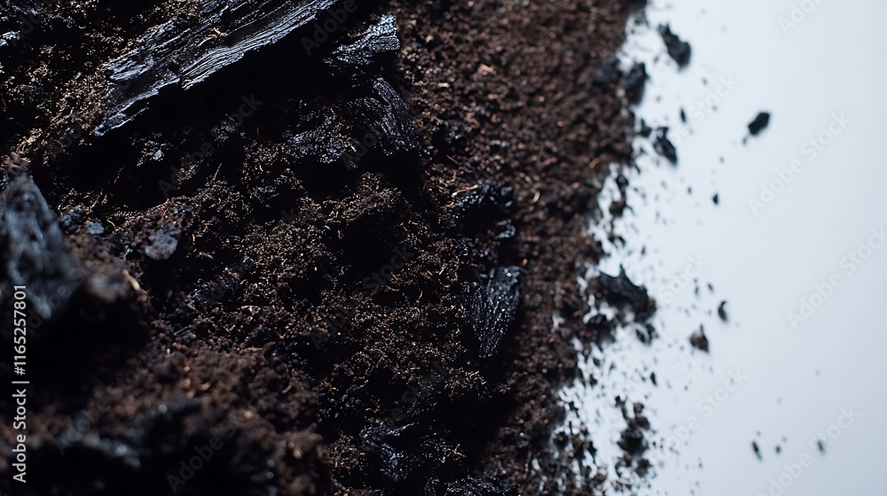 Dark Soil and Charcoal Texture