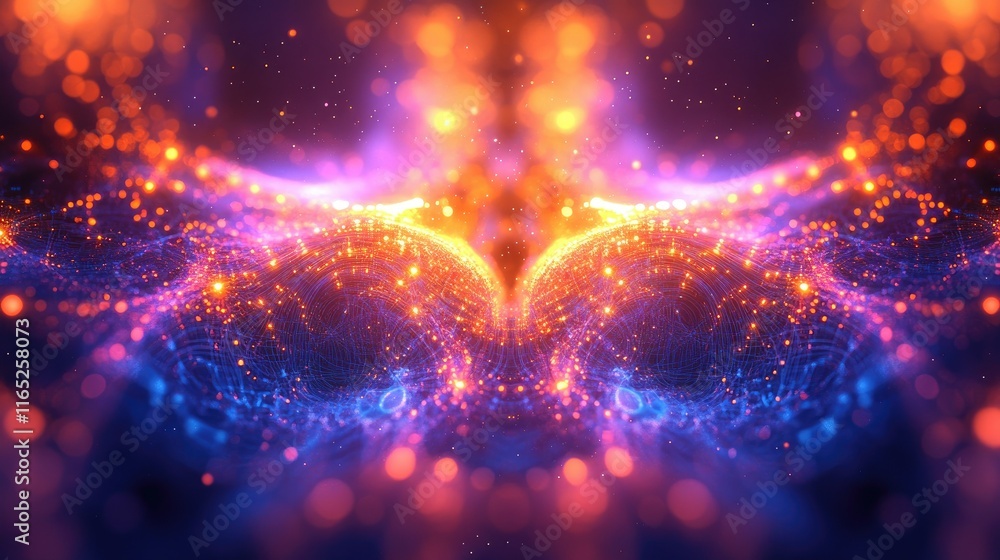 Abstract Nebula: Cosmic Dance of Light and Energy Abstract Nebula: Cosmic Dance of Light and Energy