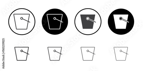Bucket icon simple vector symbol
