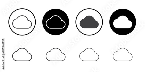 cloud icon simple vector symbol