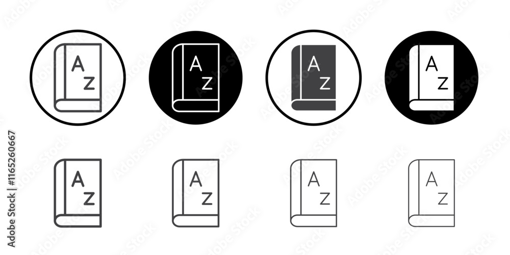 Dictionary book icon simple vector symbol Dictionary book icon simple vector symbol