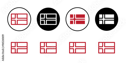 Denmark flag icon simple vector symbol