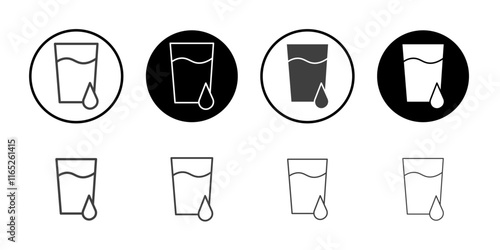 Glass of water icon simple vector symbol