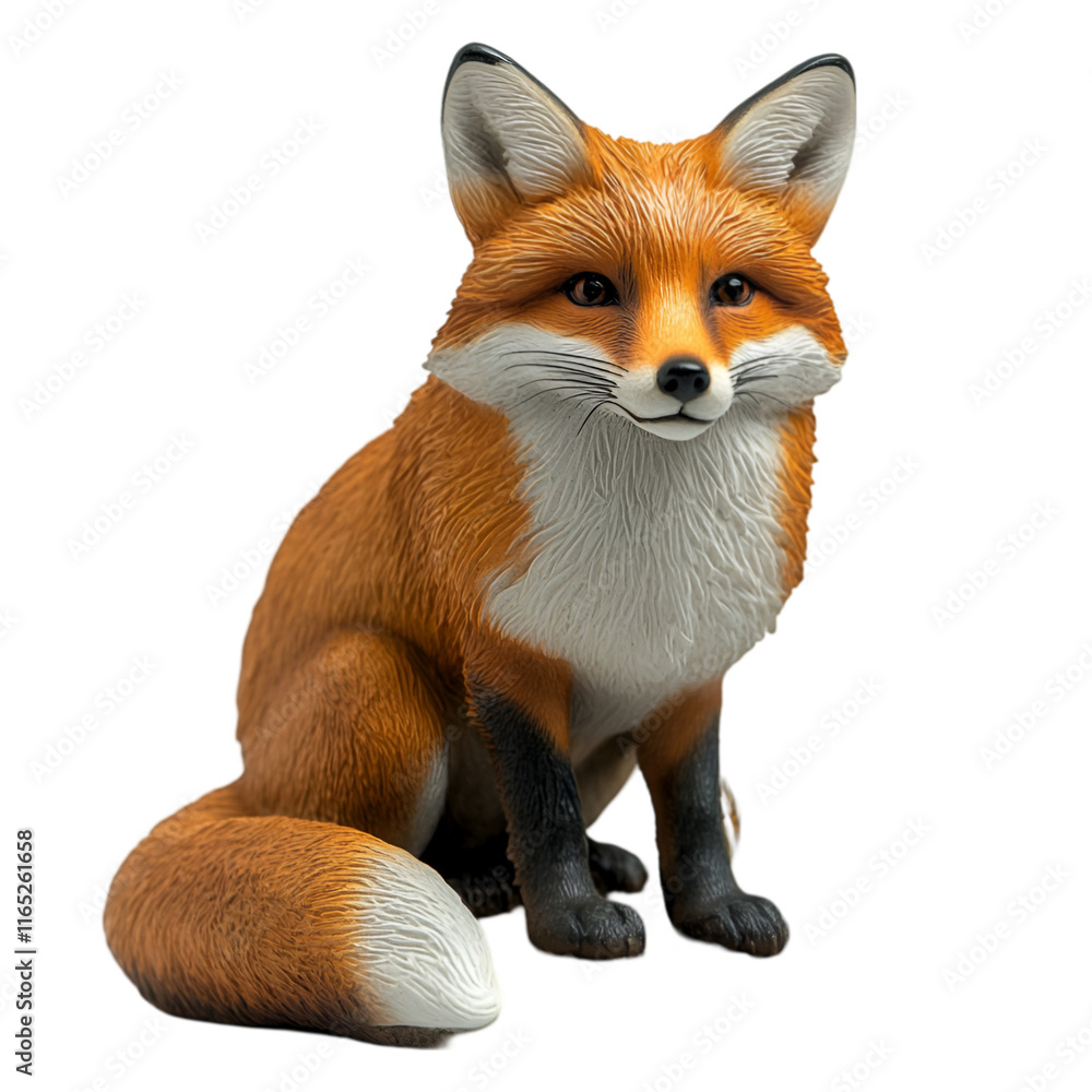 Obraz premium Red fox isolated on white