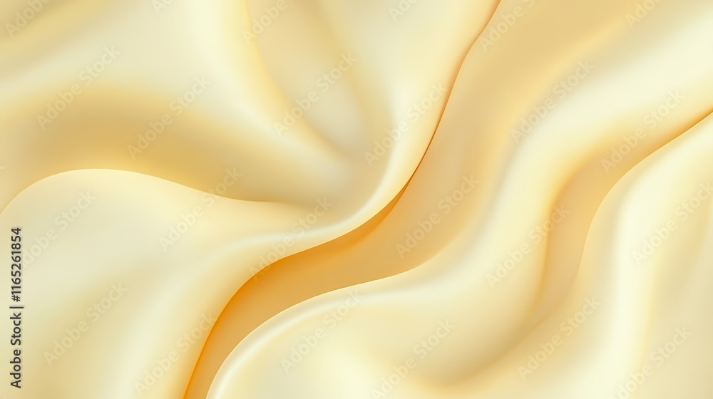 Obraz premium Soft Pale Yellow Silk Draped Fabric Texture
