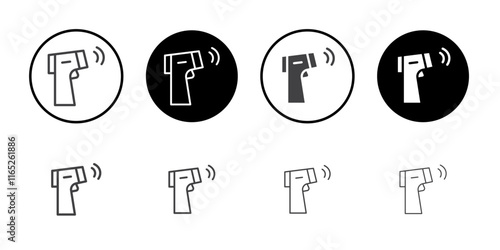 Infrared thermometer icon simple vector symbol