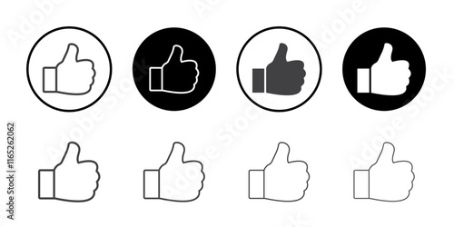 Like hand icon simple vector symbol