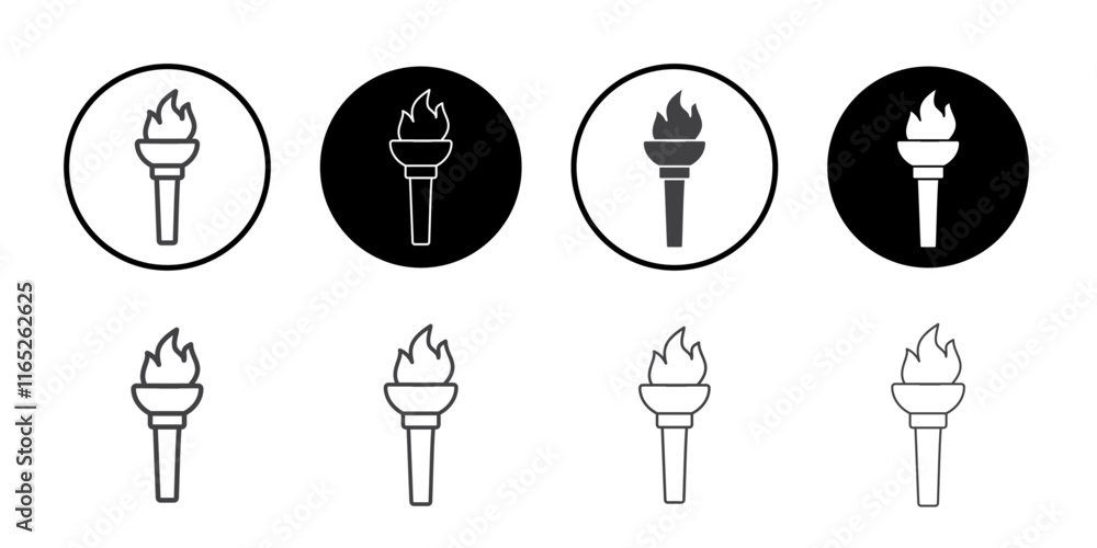 Olympic torch icon simple vector symbol Olympic torch icon simple vector symbol