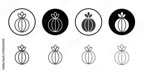 Onion bulb icon simple vector symbol
