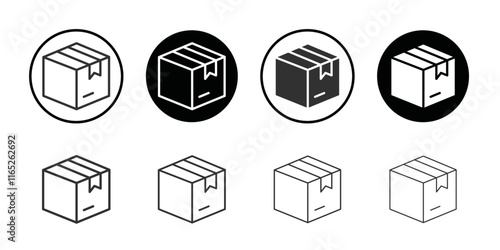 Packed box icon simple vector symbol