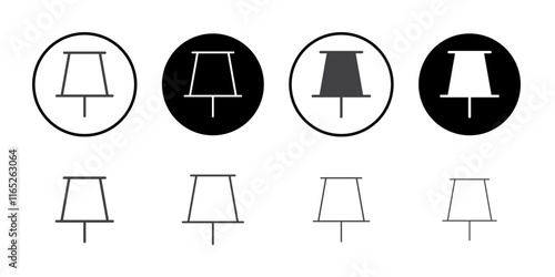 Push pin icon simple vector symbol