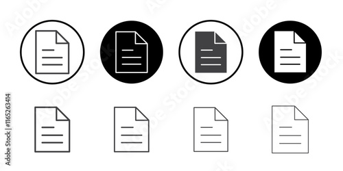 Sheet of paper with text icon simple vector symbol