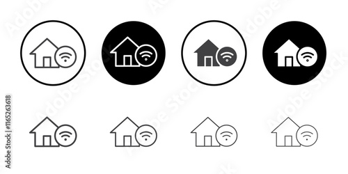 Smart home icon simple vector symbol