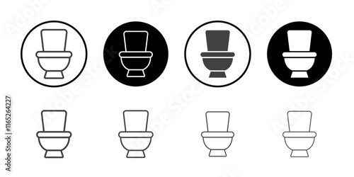 Toilet bowl icon simple vector symbol